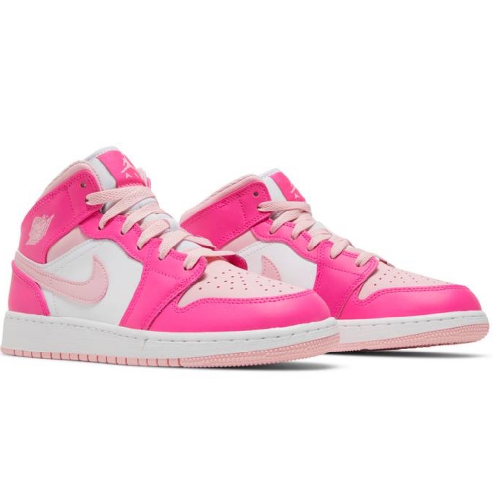 Nike mid fierce dunk Barbie pink hot pink shoes sneakers kids 7 Womans 9